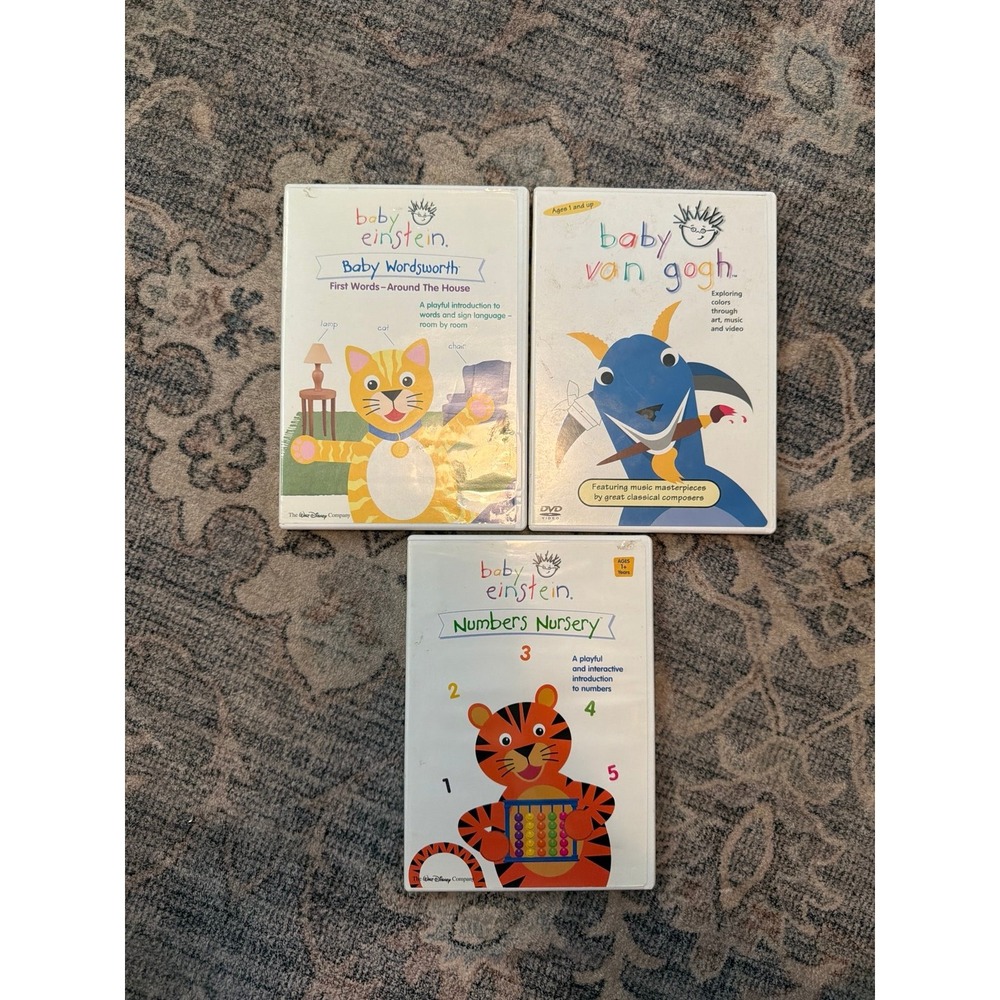 Baby Einstein DVD Bundle - Baby Wordsworth, Van Gogh, Numbers Nursery